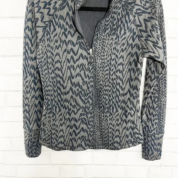Lucy Gray & Blue Textured Half Zip Pullover Athletic Jacket Women's Size Small - Picture 4 of 8